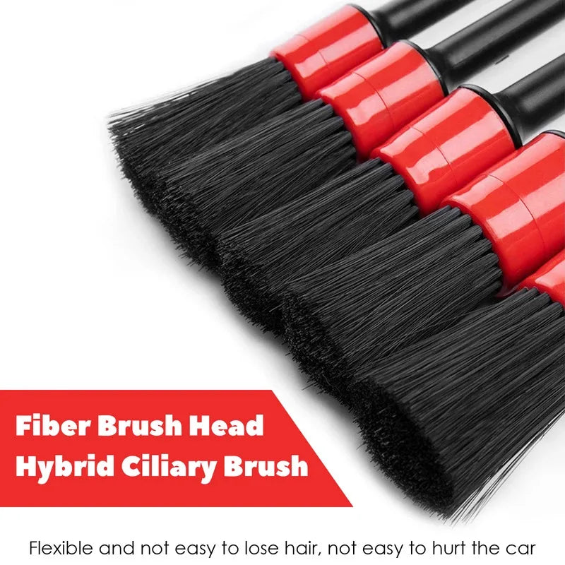 LEAP 5-Piece Car Detailing Brush Set – Universal Car Accessory – Style 2