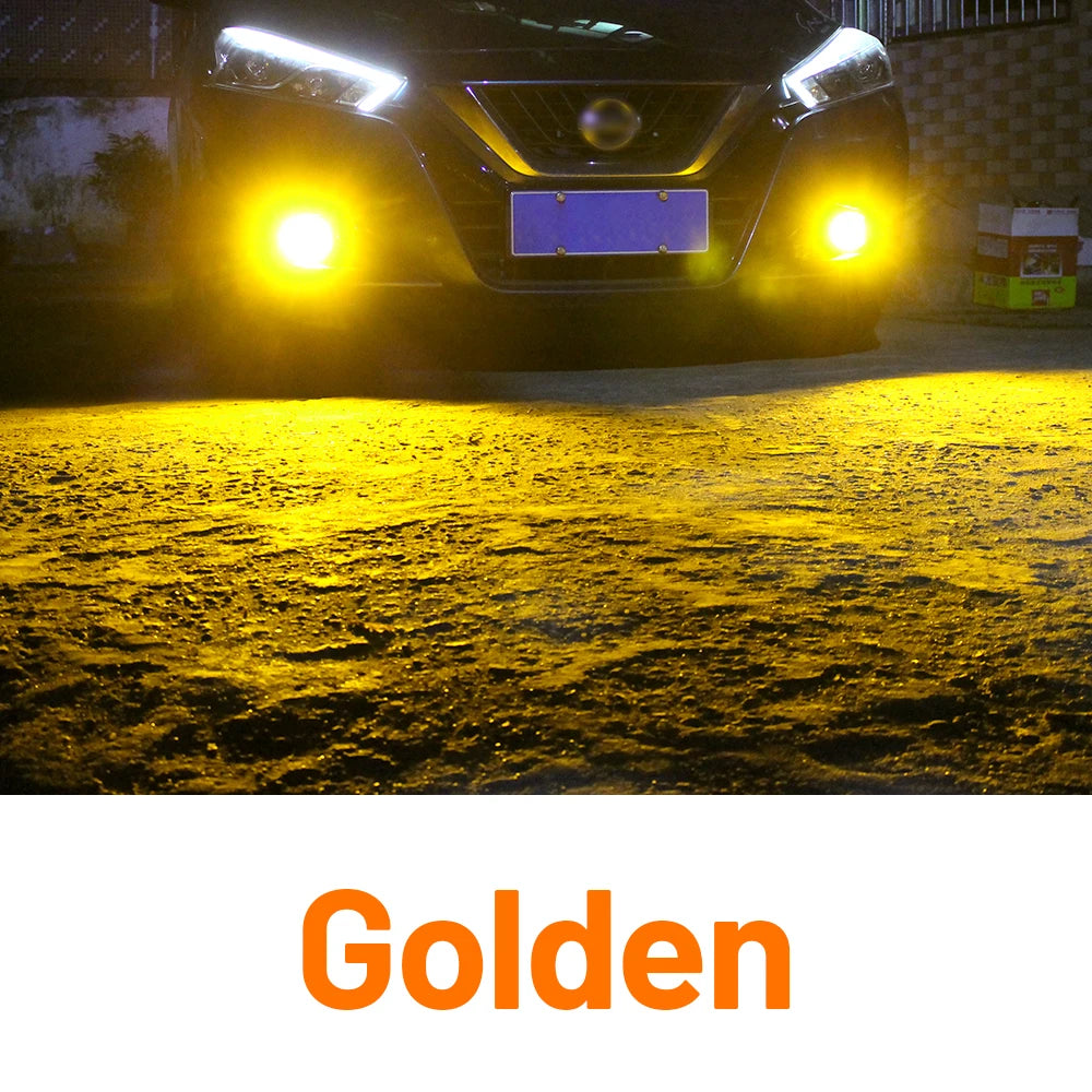 LEAP LED Fog Light Bulb Pair for Nissan Navara D23 / D40 – Golden Yellow