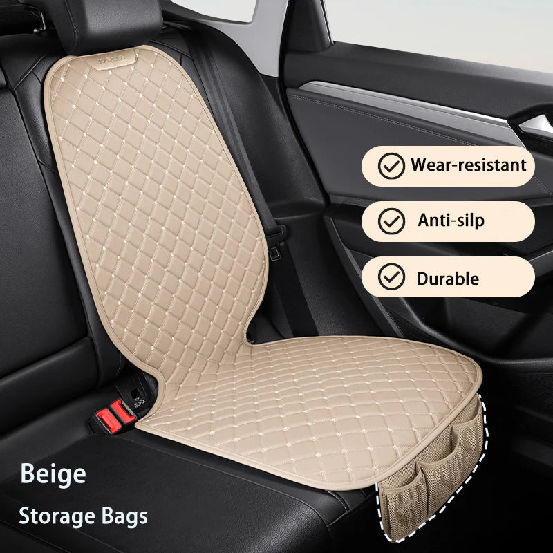 LEAP Front Seat Cover – Beige / Mesh Pocket