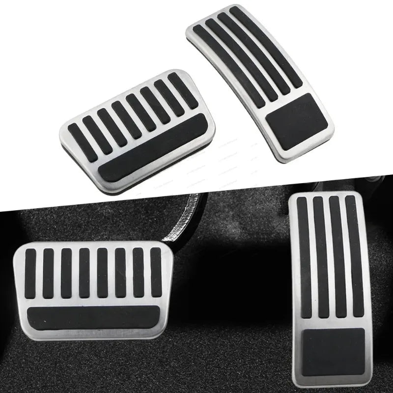LEAP BYD Atto 3 pedal covers shown fitted and unfitted