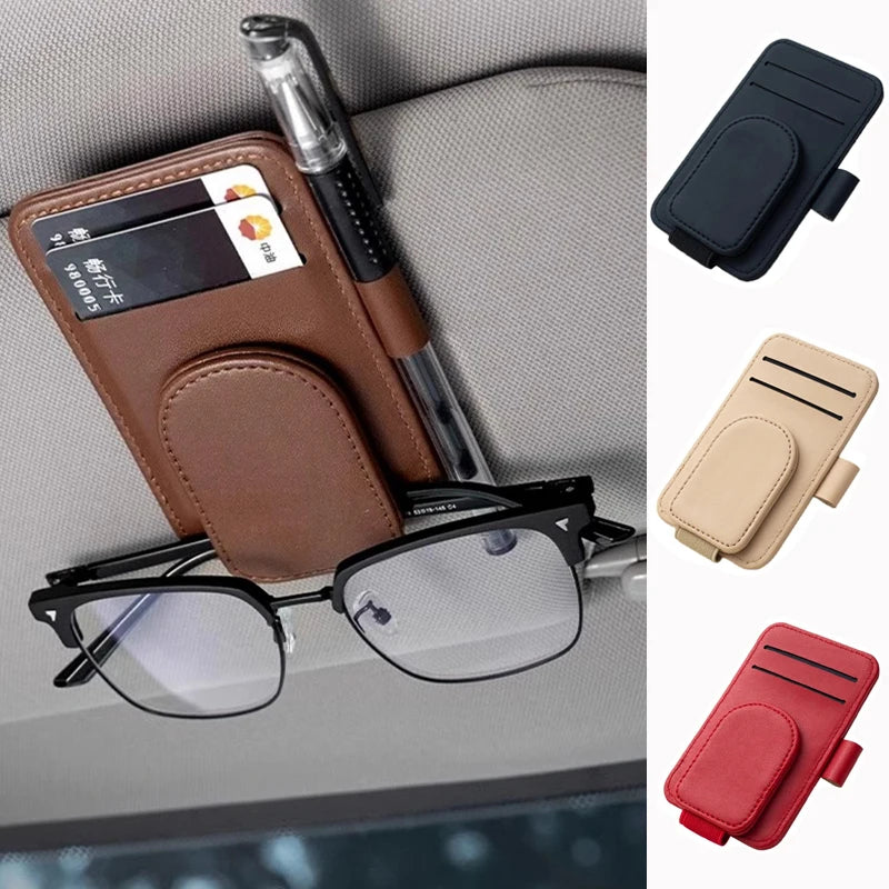 LEAP Leather Sunglasses Holder – Universal Car Accessory
