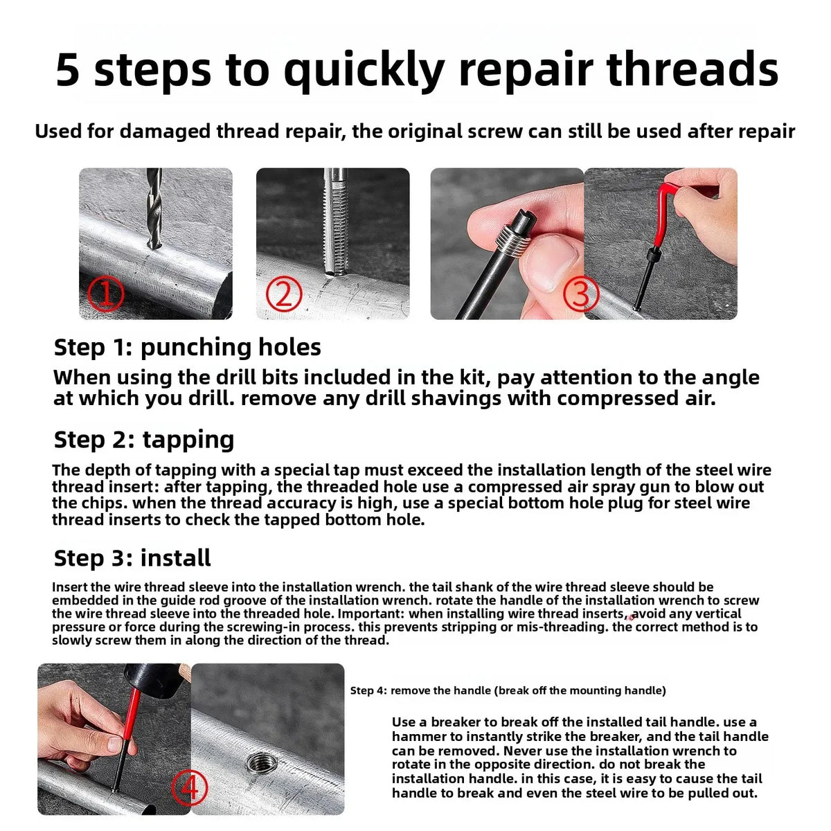 M10 Metric Thread Repair Insert Kit - view 4