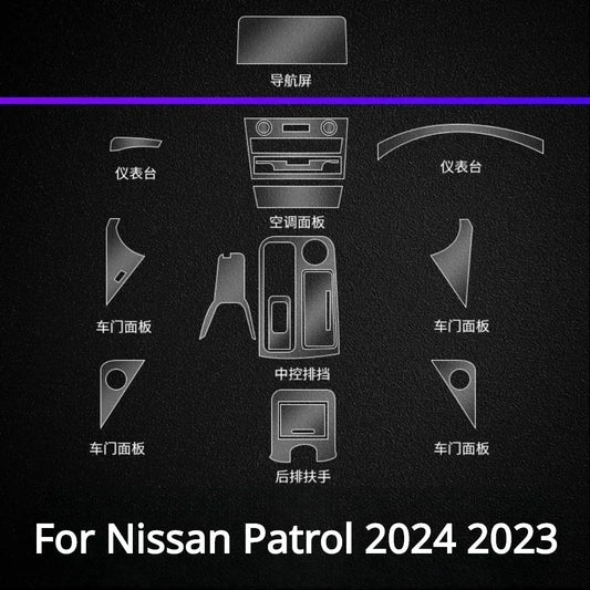LEAP Clear Interior Protection Film for Nissan Patrol 2023–2024 RHD – Interior Film Package