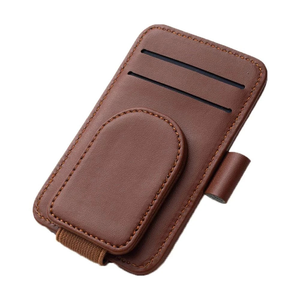 LEAP Sun-Visor Sunglasses Holder – Brown