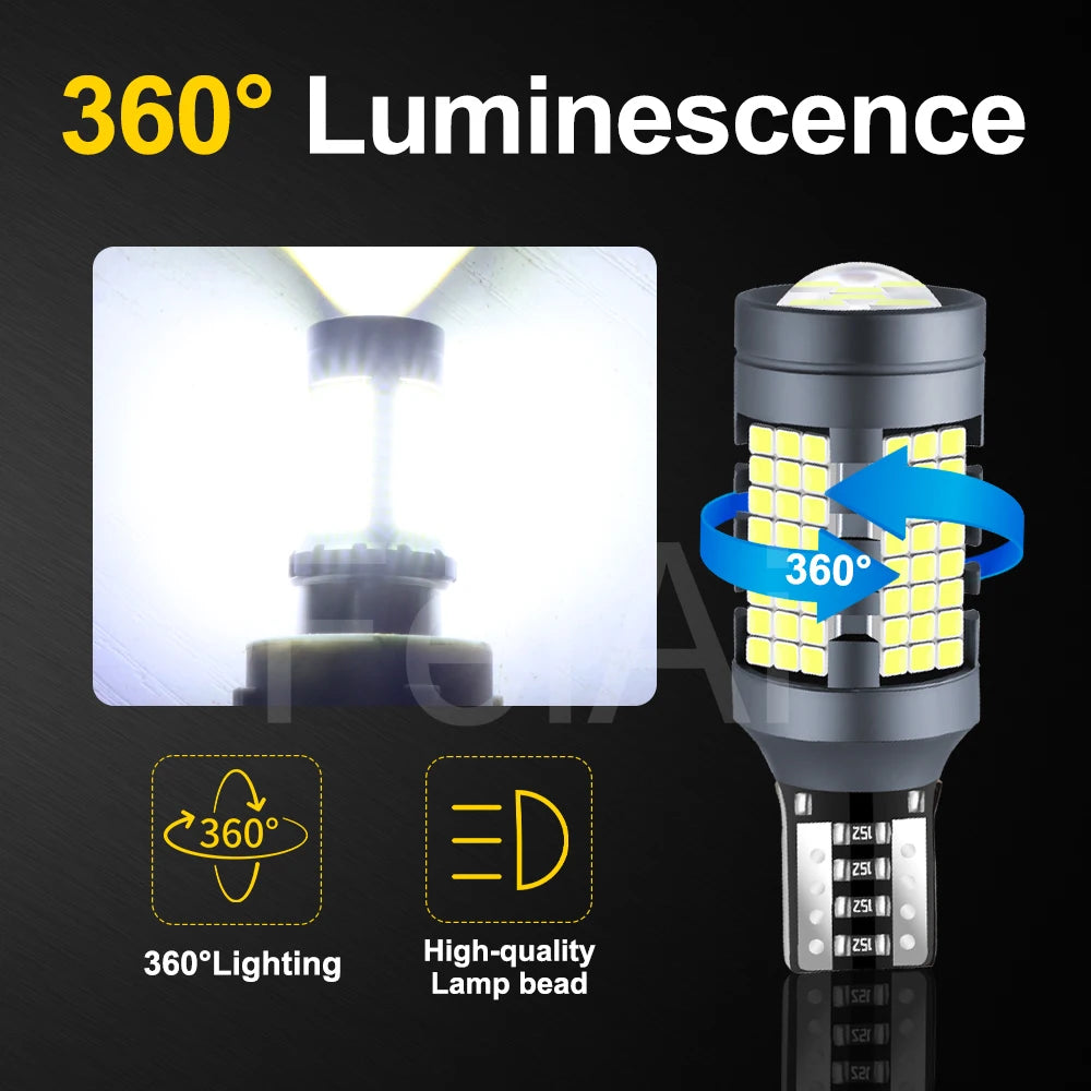LEAP T15 LED Reverse Light Bulb Pair for Mazda BT-50 UN – 6000K White / Steady Light