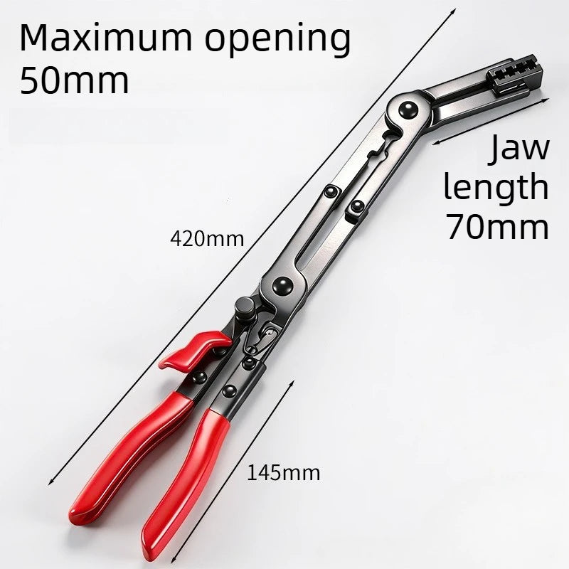 LEAP Long-Reach Hose Clamp Pliers – Bent Head / 420 mm