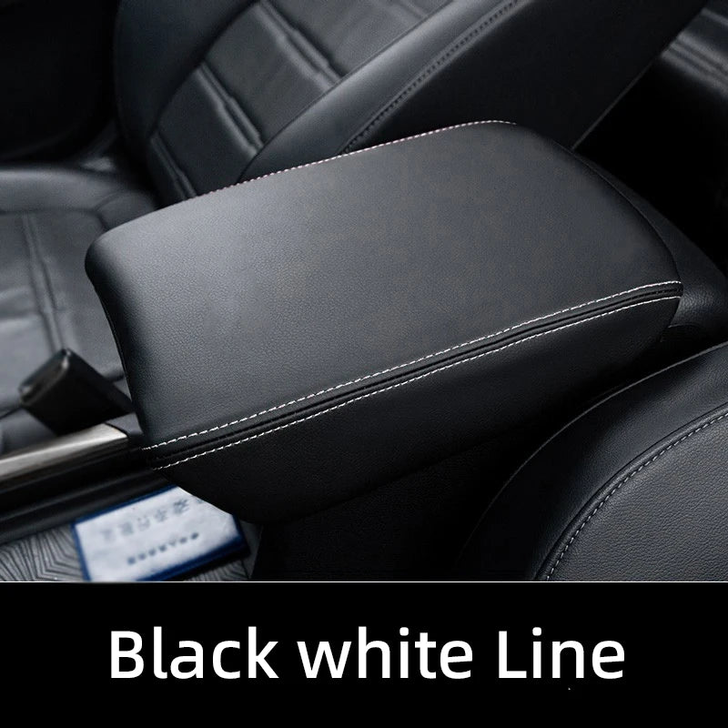 LEAP Centre Armrest Cover for Honda CR-V 2017-2022 – Black White Stitching