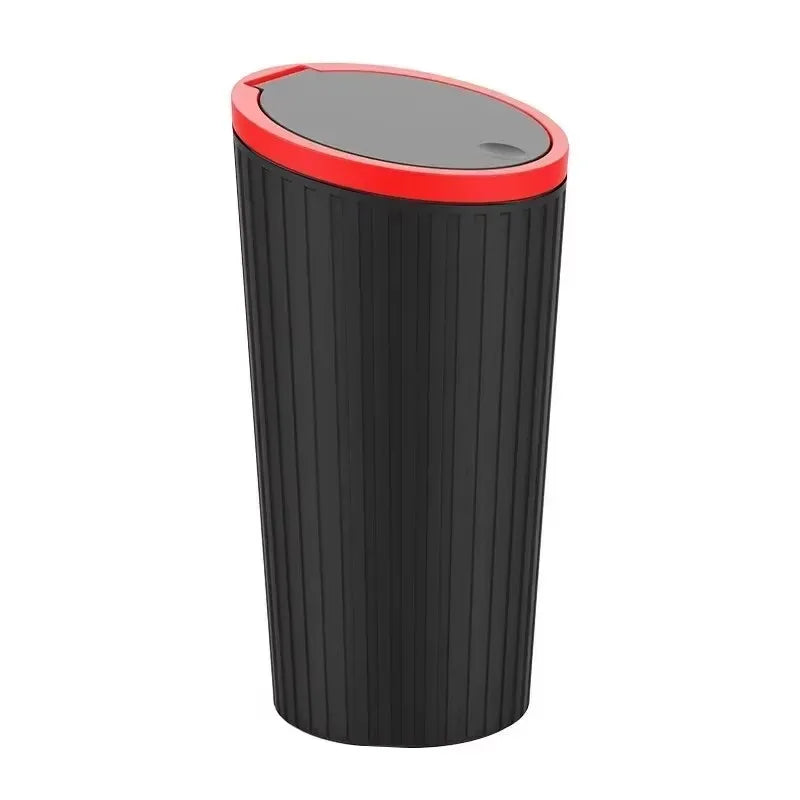 LEAP Mini Cup-Holder Rubbish Bin – Black / Red Rim