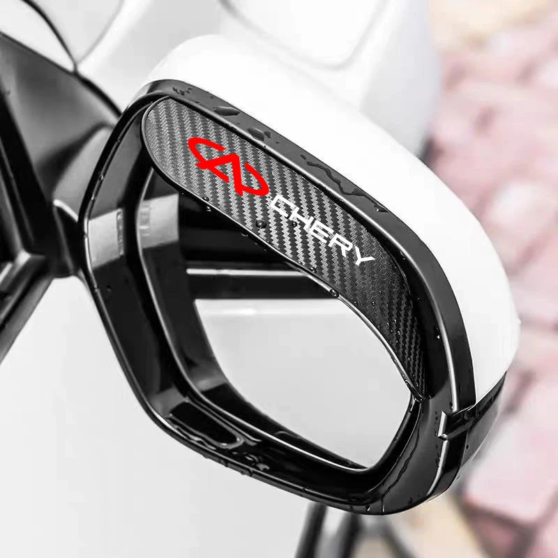 LEAP Chery Tiggo rear-view mirror eyebrow rain covers installed view