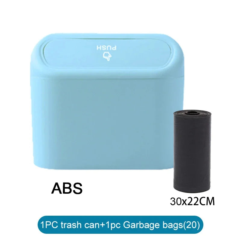 LEAP Mini Vehicle Rubbish Bin and Bag Rolls – Blue / 20 Bags