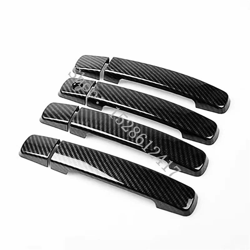 LEAP Exterior Door Trim for Nissan Navara D40 2007–2015 – Carbon-Look Handles / One Keyhole