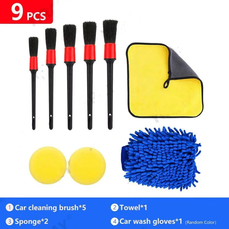 LEAP Car Detailing Brush Set – Universal Car Accessory – Style 3