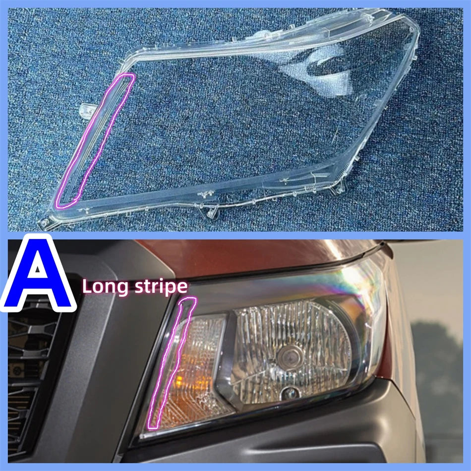 LEAP Clear Headlight Lens Cover for Nissan Navara 2015–2021 – Type A – Long Stripe / Right (RH) – 1 Unit