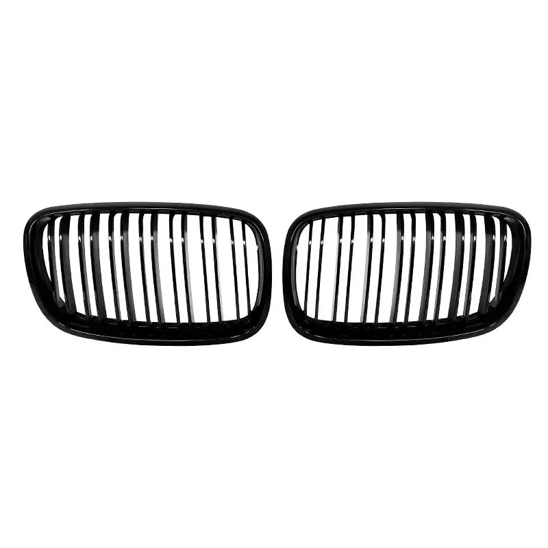 LEAP Double-Line Black Kidney Grille Pair for BMW X5 E70 X6 E71 2008-2013 - image 1