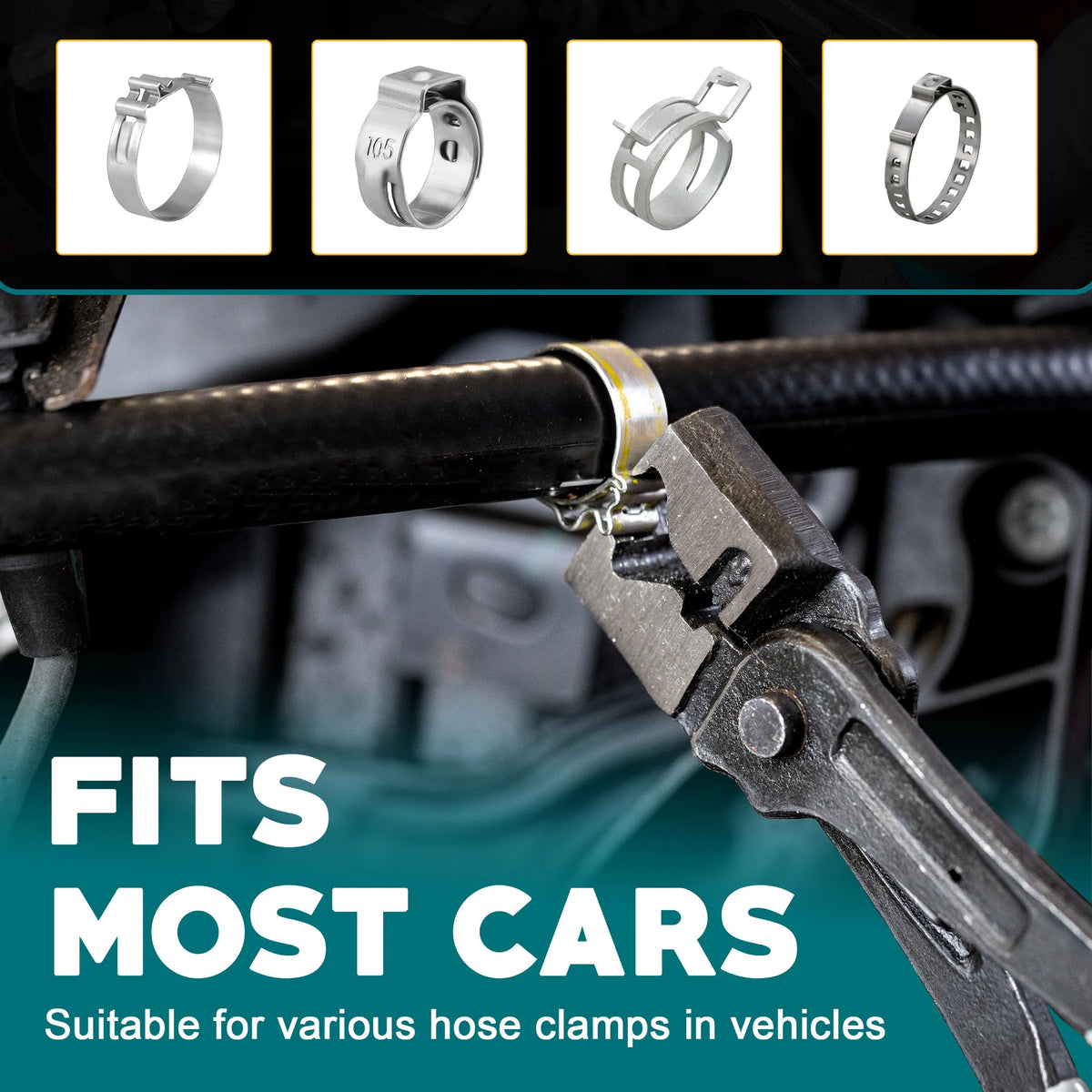 7-Inch Reversible Automotive Hose Clamp Pliers - view 3