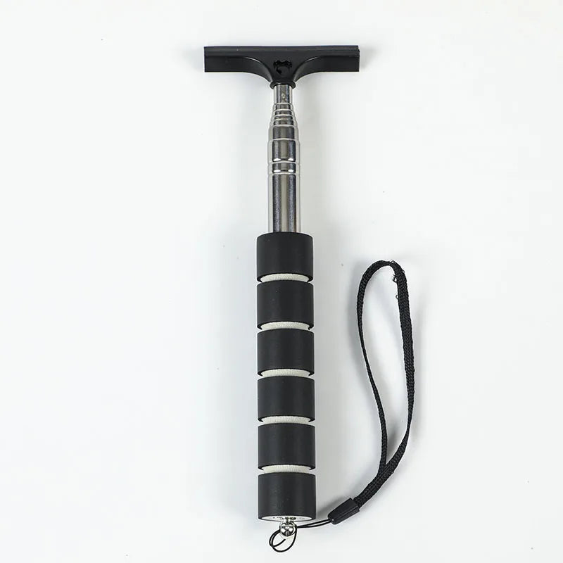 Retractable car glass cleaning tool extended view