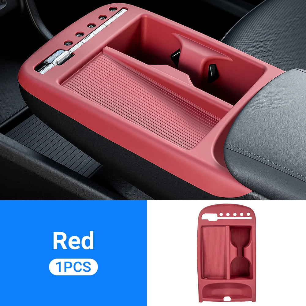 LEAP Centre Console Organiser for Hyundai Tucson 2025–2026 – Red / Console Top