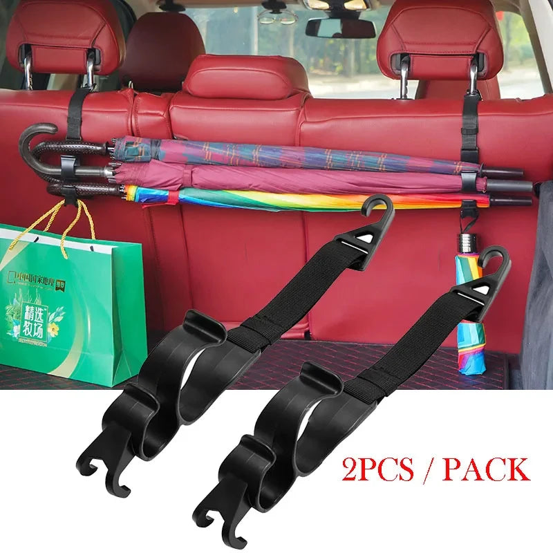 LEAP 2-Piece Headrest Hook Set – Universal Car Accessory