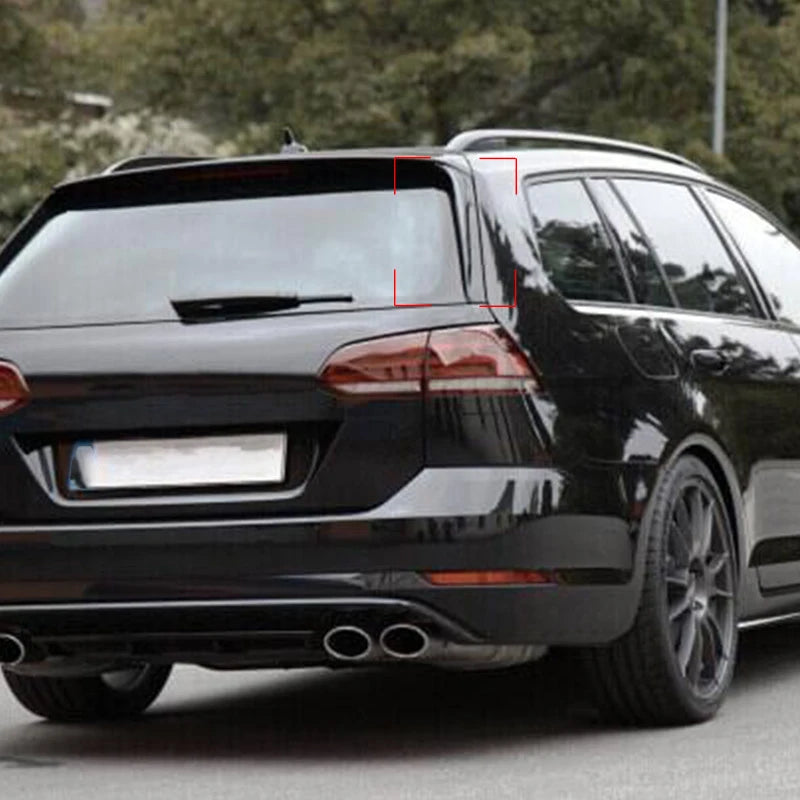 LEAP Gloss Black Rear Window Side Spoiler Pair for VW Golf 7 Variant 2014-2017 - image 3