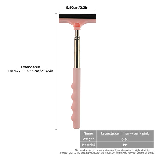 LEAP Telescopic Rear-View Mirror Squeegee – Pink