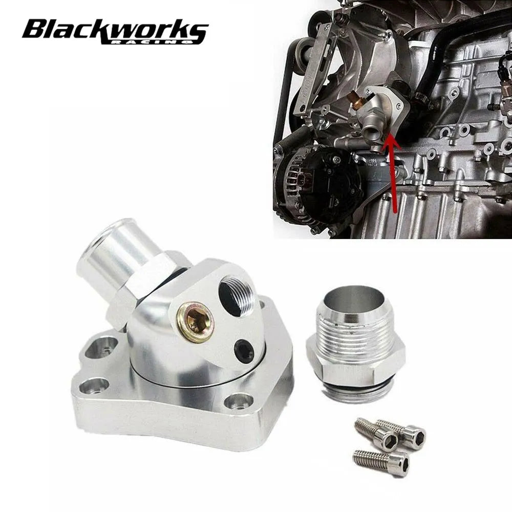 LEAP Silver Swivel Thermostat Housing for Honda K20 K24 Engine Swap - image 2