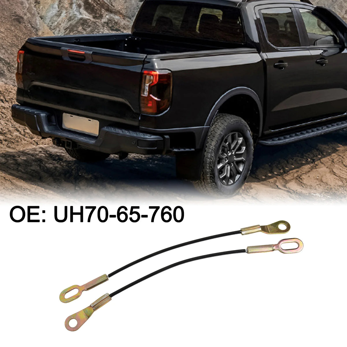 Tailgate support cable pair for Ford Ranger and Mazda BT-50