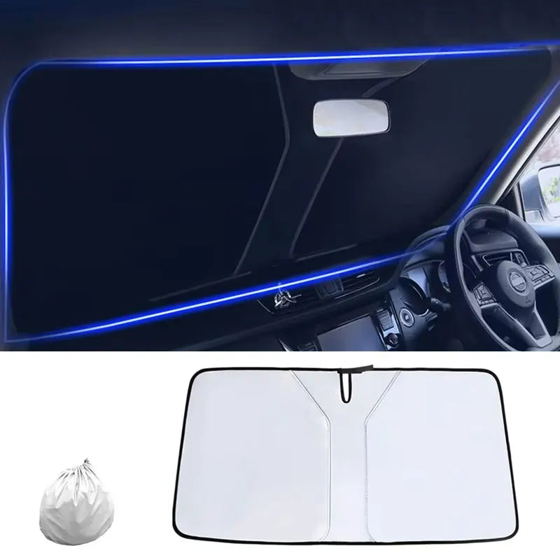 LEAP Foldable Windscreen Sunshade – Universal Car Accessory – Style 3