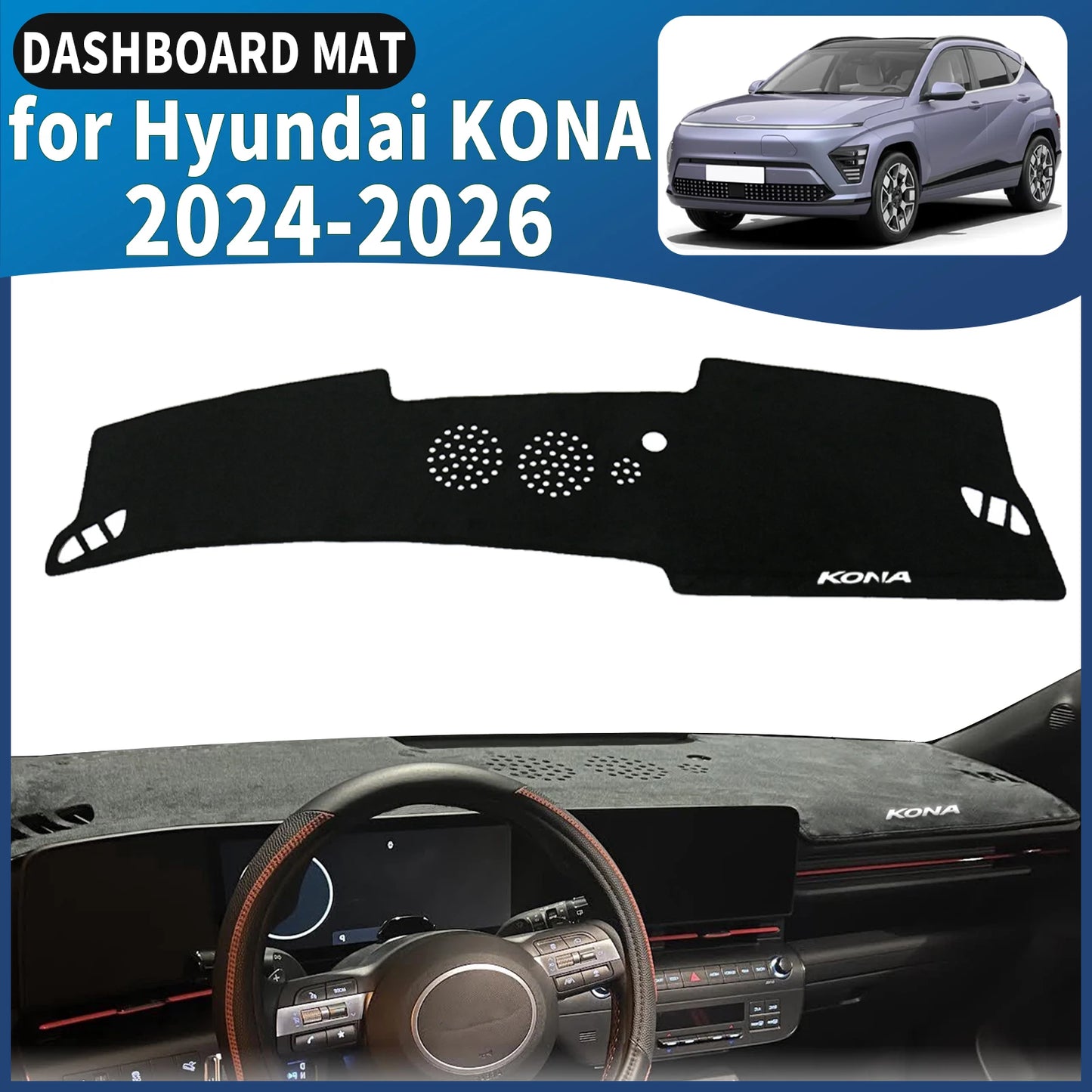 LEAP Dashboard Sun Cover Mat for Hyundai Kona 2024–2026 product image