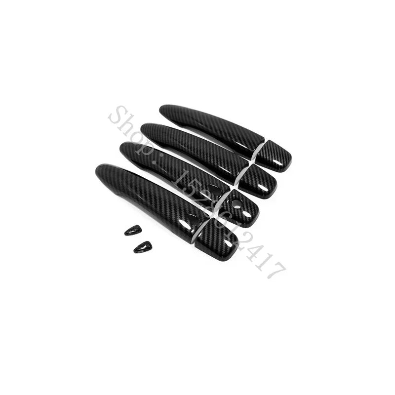 LEAP Door Handle Cover Kit for Nissan Navara NP300 D23 2015–2020 – Carbon-Look / Button-Opening Pattern