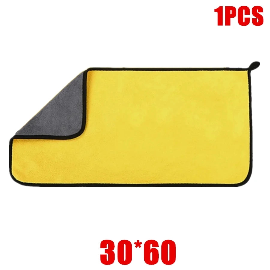 LEAP Yellow / Grey Microfibre Cleaning Towel – 30 × 60 cm / Single