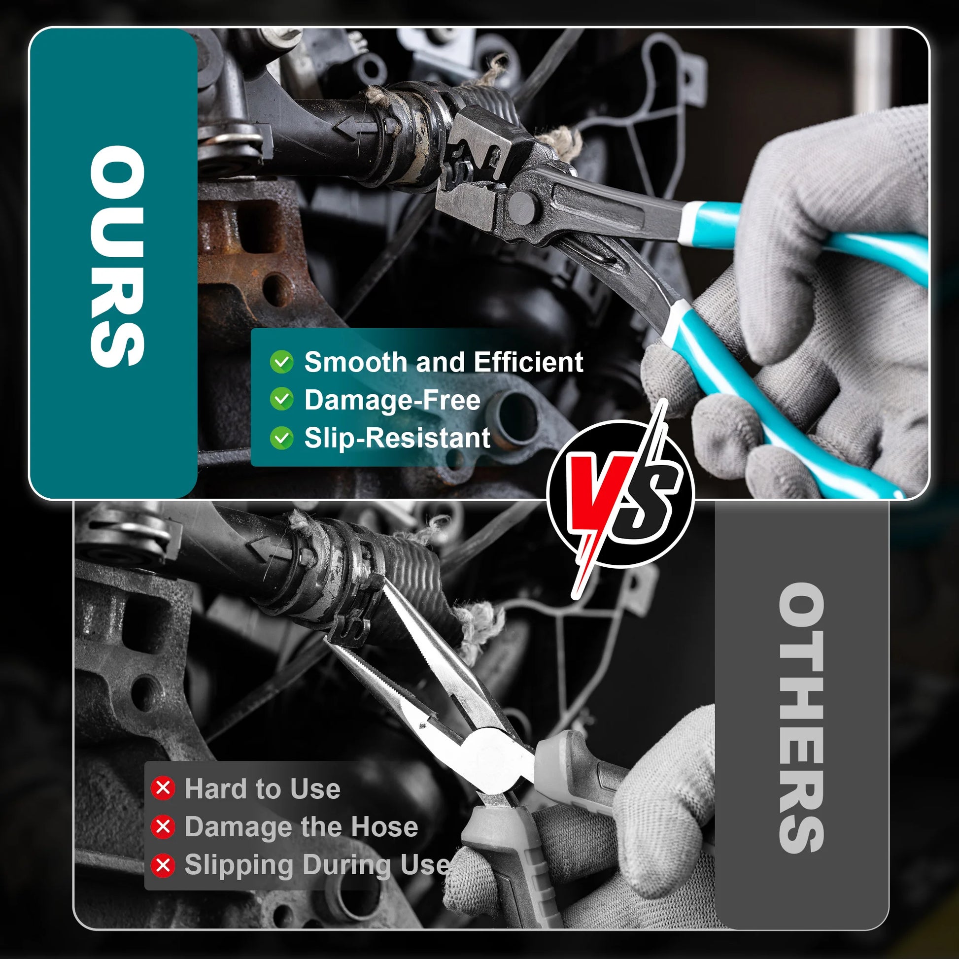 7-Inch Reversible Automotive Hose Clamp Pliers - view 4
