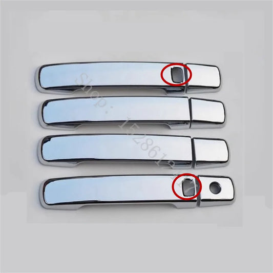 LEAP Exterior Door Trim for Nissan Navara D40 2007–2015 – Chrome Handles / Two Keyholes