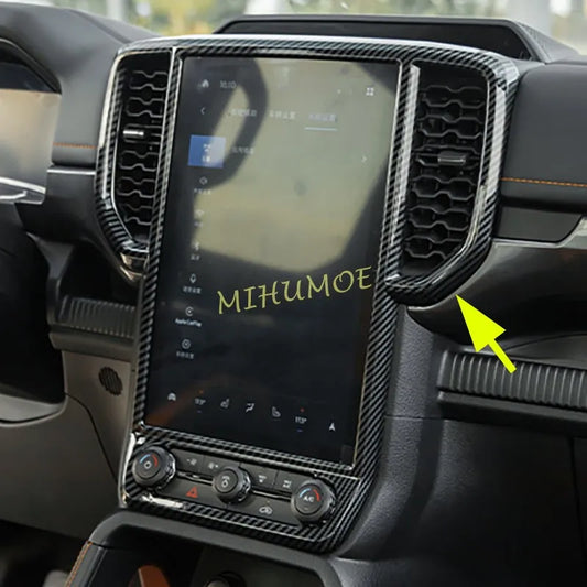 LEAP Carbon-Look 12-Inch Centre Display & Air-Vent Trim for Ford Ranger / Everest 2023–2025 – product image