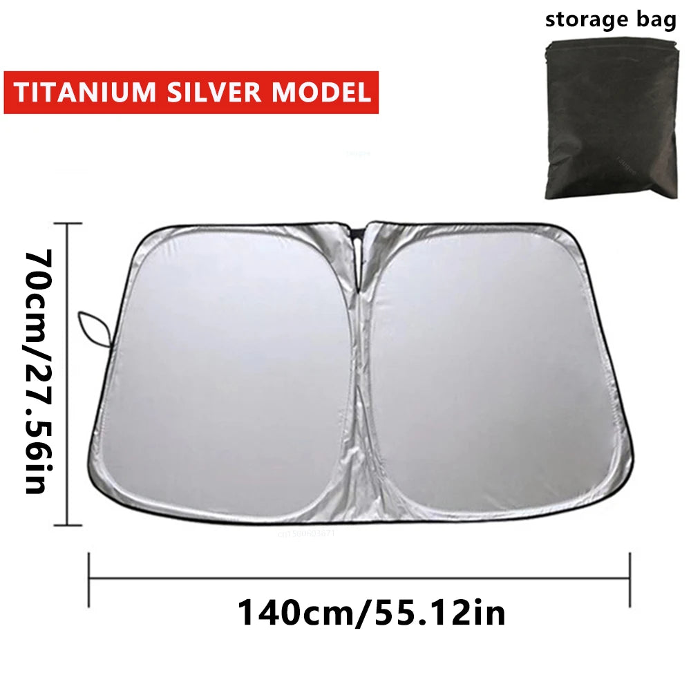 LEAP Folding Reflective Windscreen Sunshade – 140 × 70 cm