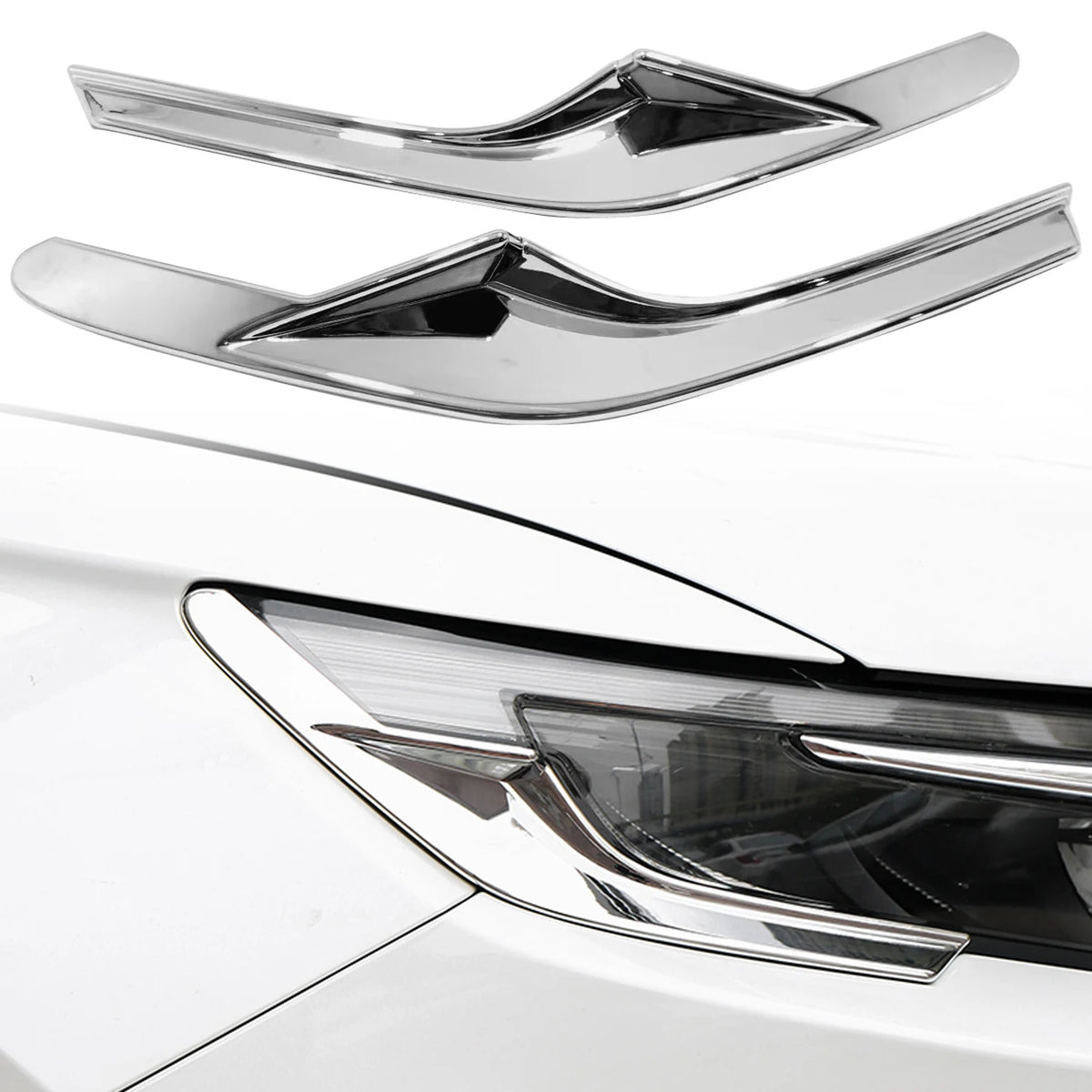LEAP Headlight Eyebrow Trim Pair for Honda CR-V 2023–2024 – Chrome