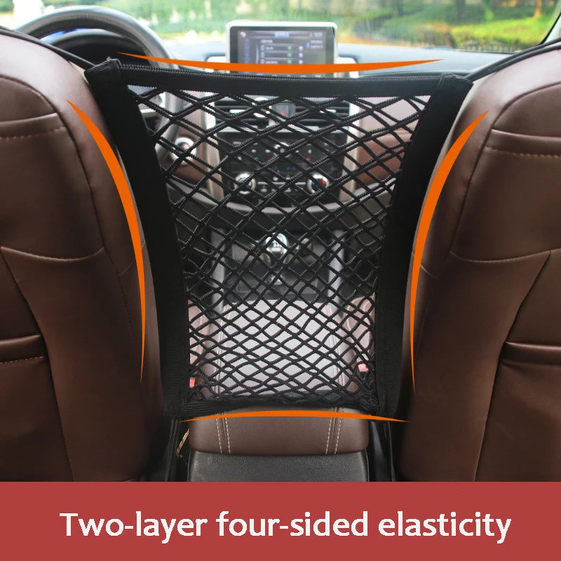 LEAP Stretchable Between-Seat Mesh Divider & Storage Net – Two Tiers