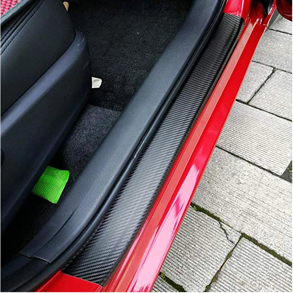 LEAP Door Sill Scuff Protector – Universal Vehicle Fit – 4 Pack, Carbon-Fibre Look product image