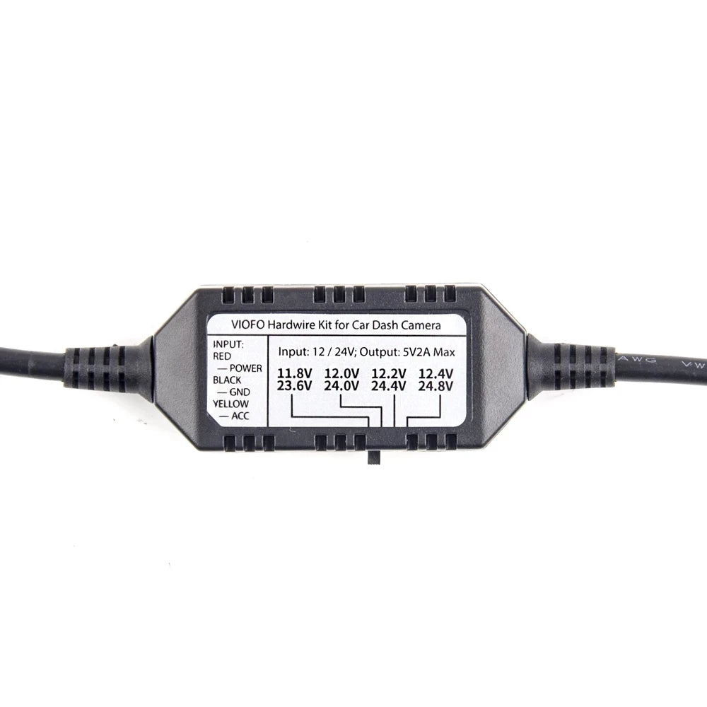 VIOFO HK3 Mini USB Dash Cam Hardwire Kit – 3-Wire Parking Mode