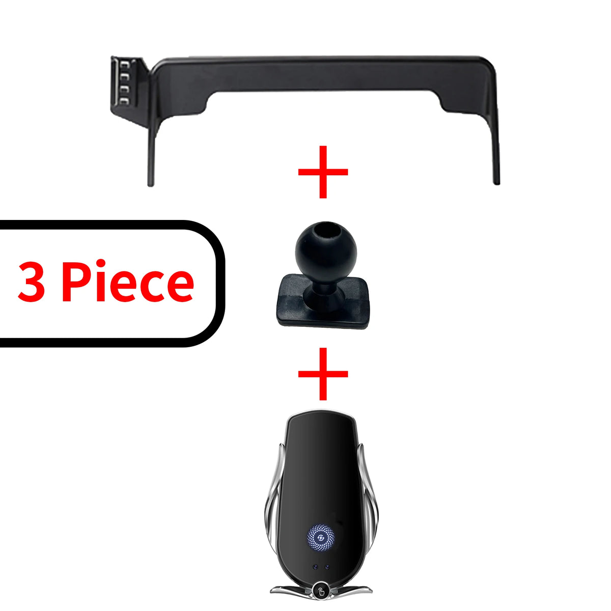 LEAP Phone Mount for Nissan Patrol 2023–2024 – Charging Holder / Silver