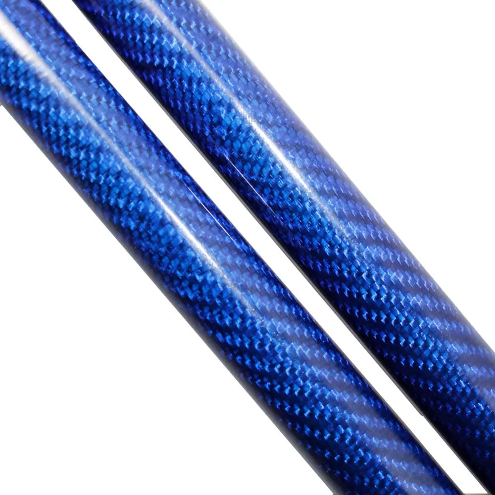 LEAP 2PCS Tailgate Assist Shock Strut Kit for Toyota Hilux 8th 2015-2024 4x4 Pickup Truck Rear Door Slow Down Lift Support Damper Rod – Blue carbon fiber