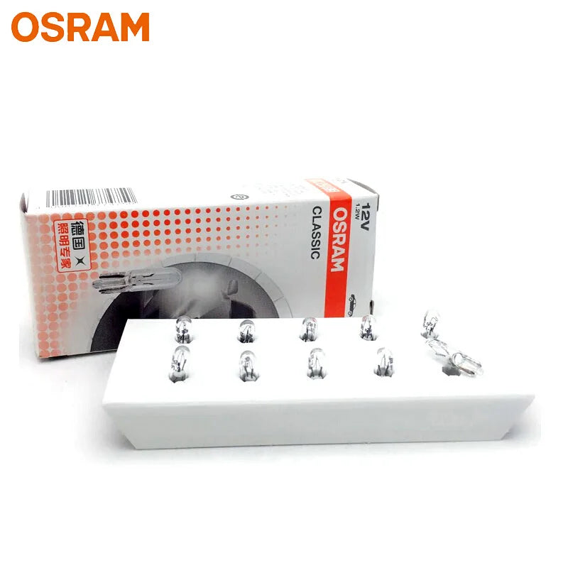 OSRAM Original 2721 T5 W1.2W 12V Halogen Bulbs 10 Pack