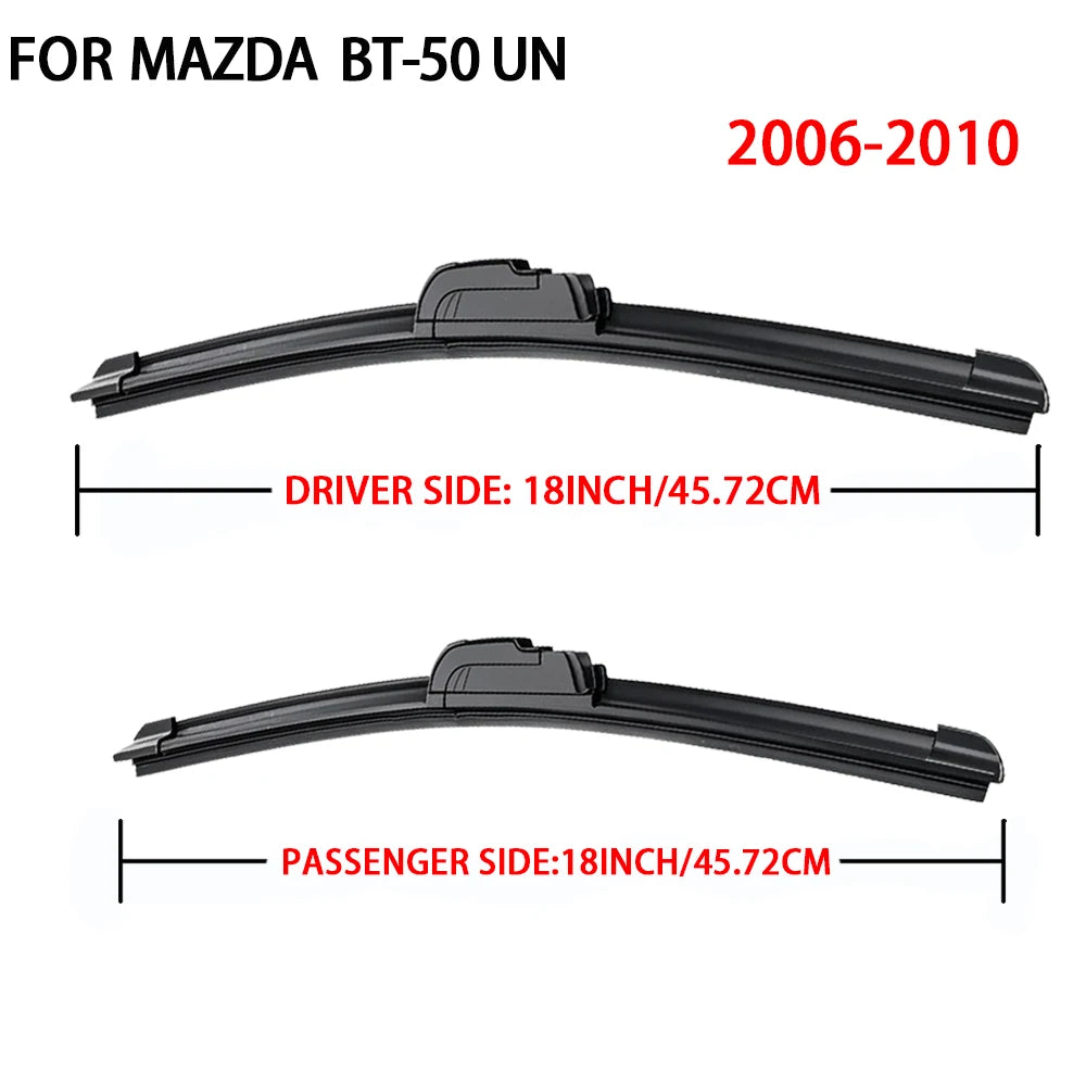 LEAP Front Wiper Blade Pair for Mazda BT-50 2006-2010 UN – J-Hook 18-inch + 18-inch