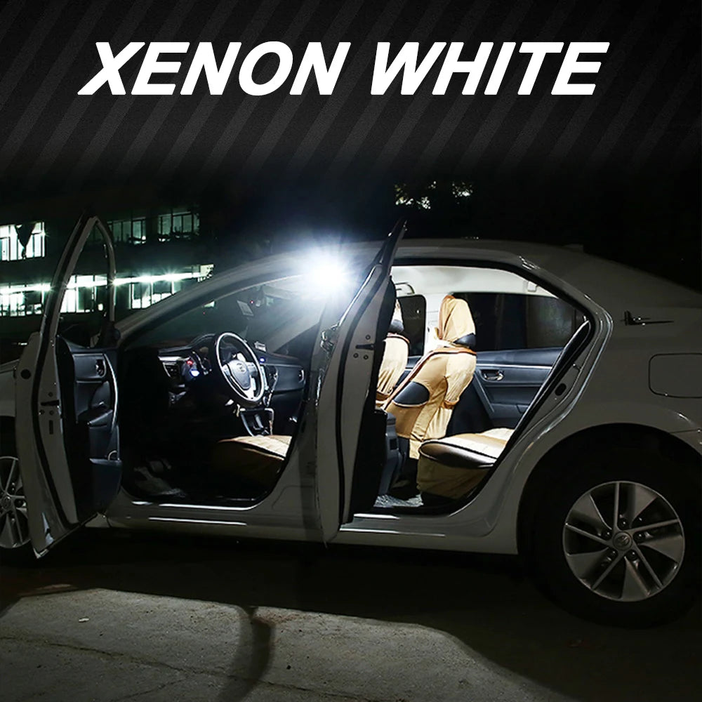 6000K White lighting appearance example – bulb quantity and fitment are specified in this listing