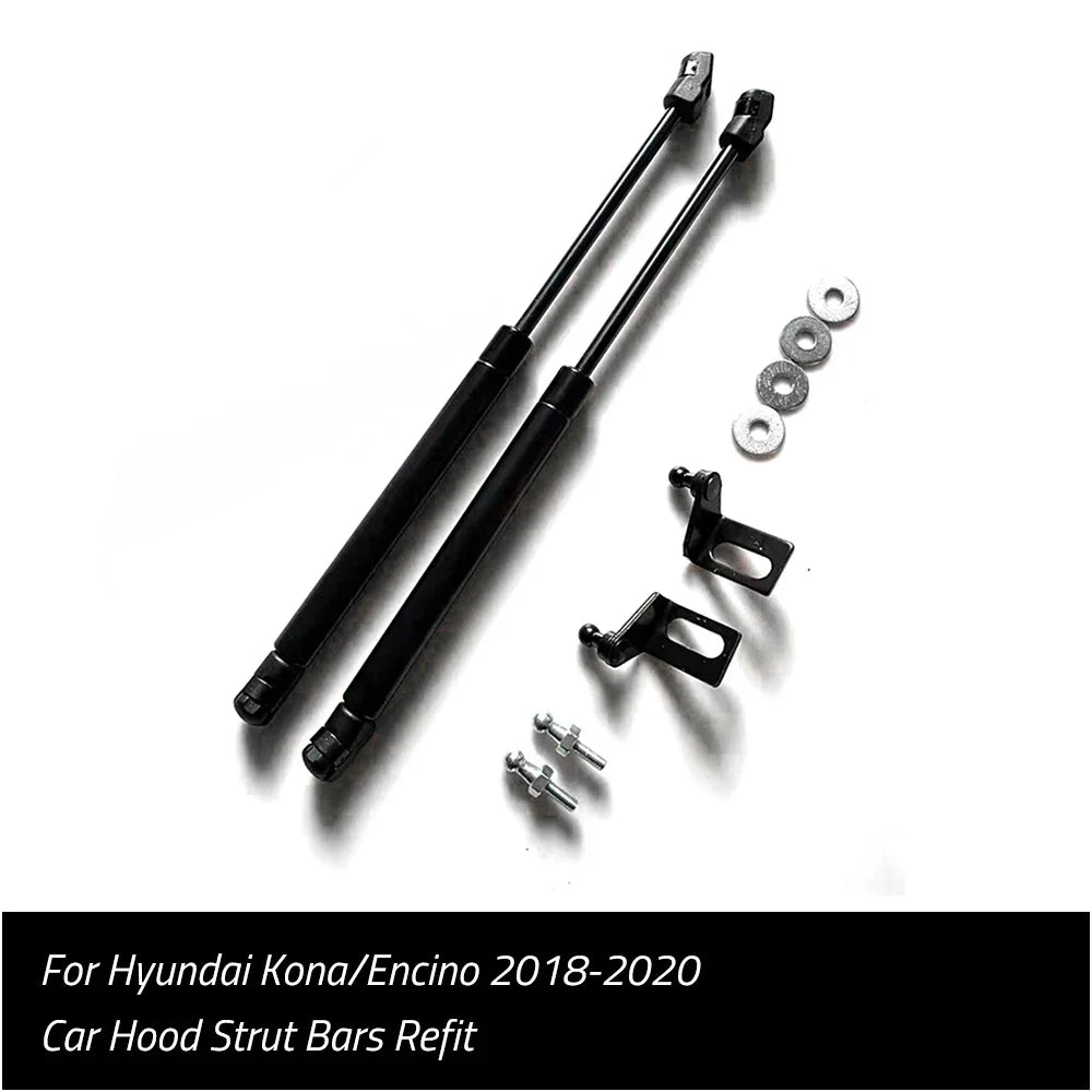 LEAP Bonnet Gas Strut Kit for Hyundai Kona 2018–2020 – Piano Black