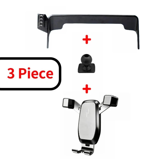 LEAP Dashboard Phone Mount for Nissan Patrol 2023–2024 – Clamp Holder C / Silver