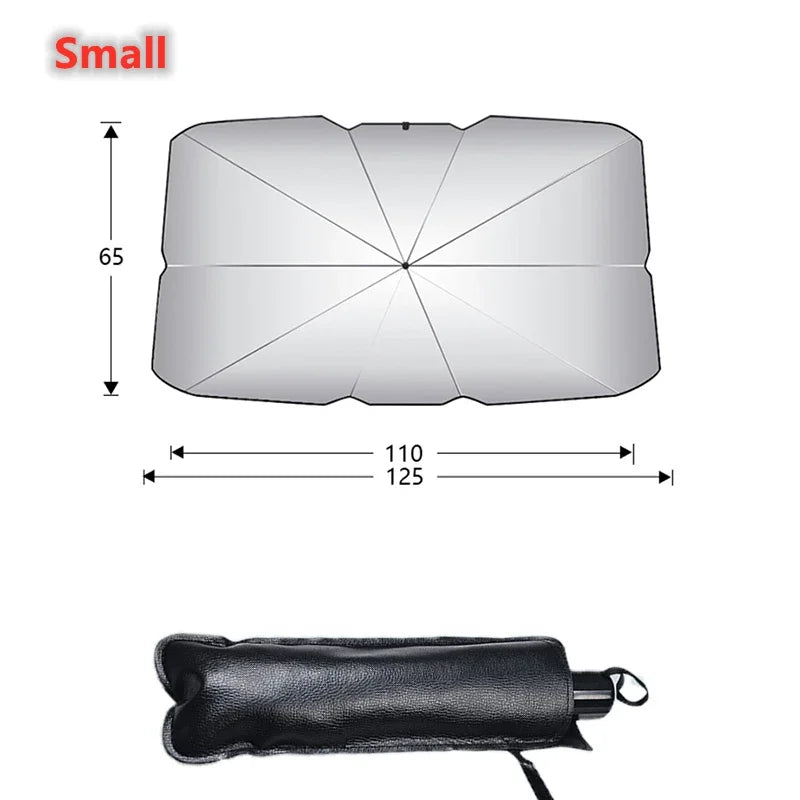 LEAP Umbrella-Style Windscreen Sunshade – Small / 125 × 65 cm