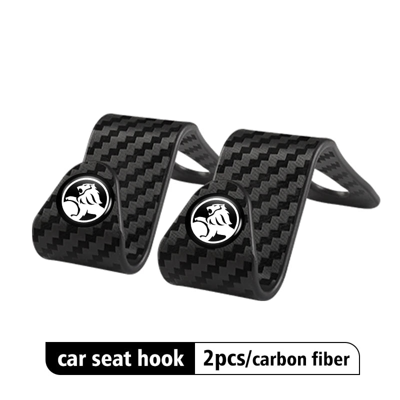 LEAP Headrest Storage Hooks – Holden Emblem – Carbon-Look / 2 Pack
