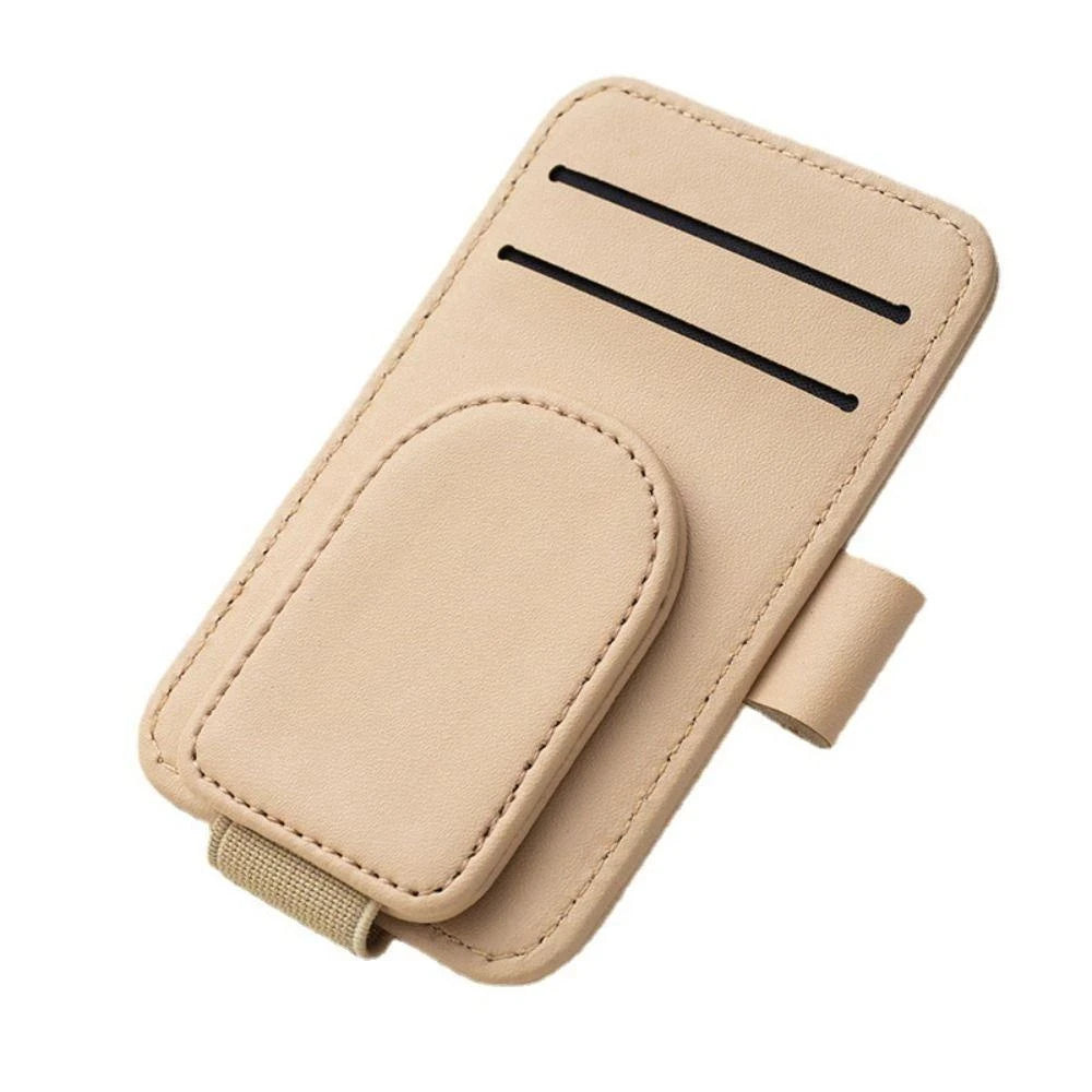 LEAP Sun-Visor Sunglasses Holder – Beige