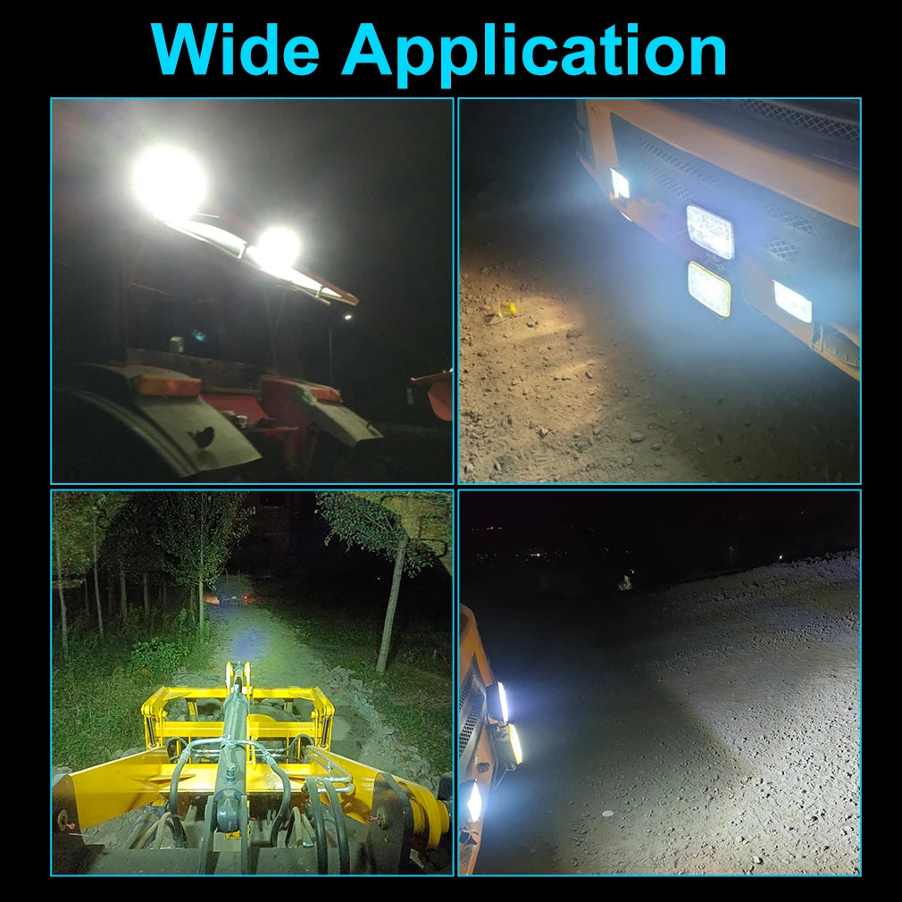 LEAP 4-Piece Square 96W LED Work Light Set for 4WD Ute Truck 12V 24V - image 3