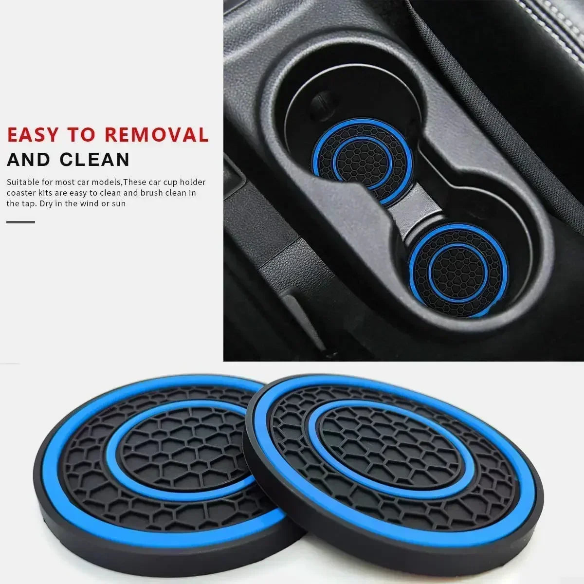 LEAP Silicone Cup-Holder Coaster Pair – Blue